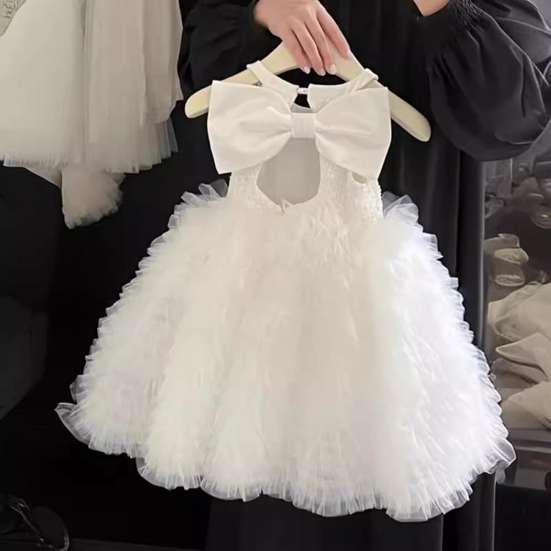 ワンピース 女の子 子供 チュールスカート プリンセス ドレス フォーマル チュール リボン Aライン ハロウィン コスプレ パーティー 発表会 結婚式 誕生日会 イベント かわいい 普段使い 春夏