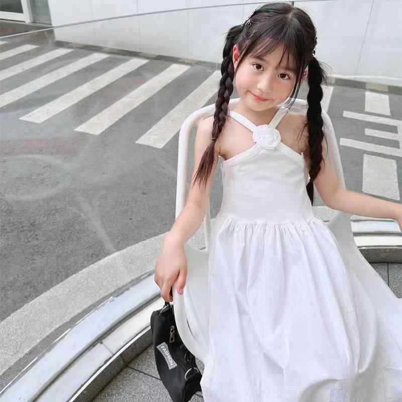 ワンピース 女の子 子供服 ノースリーブ プリンセスドレス Aライン 膝丈 コットン 結婚式 発表会 演奏会 フォーマル かわいい