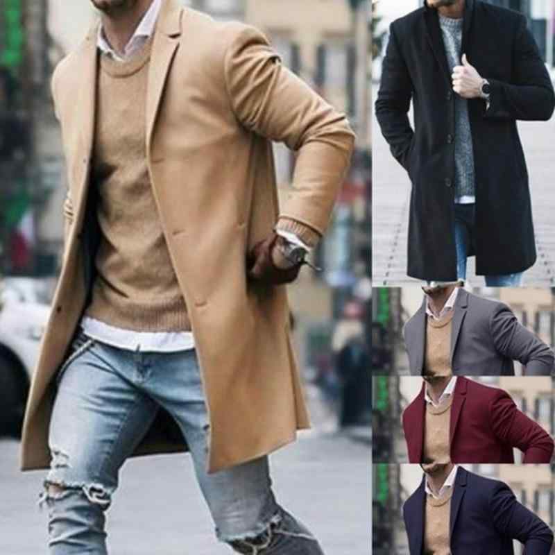 コート 男性用 ウール混紡 アウター 紳士服 スリムフィット 無地 防寒 あったか 秋冬 ブラック ワインレッド ダークグレー ネイビー カーキ ライトグレー ロイヤルブルー
