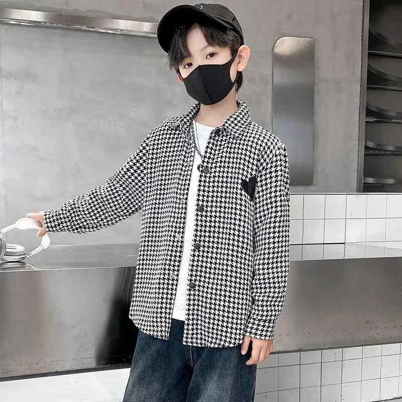 子供服 男の子 長袖シャツ チェック柄 子供 綿 シャツ 春秋 春 新作 ゆったり かわいい 韓国風 トップス グレー 120 130 140 150 160 170 4,550円