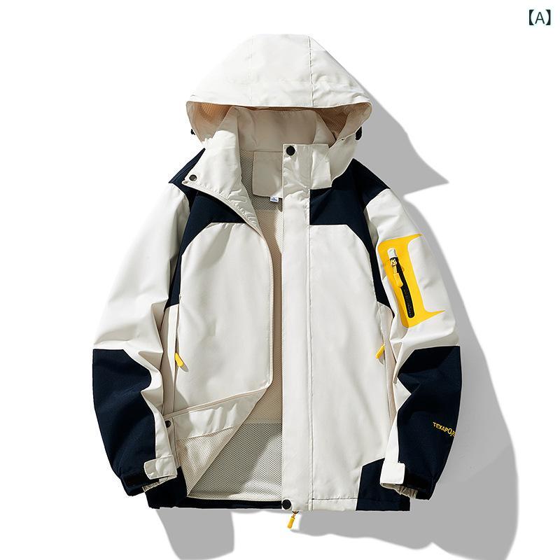 マウンテンパーカー メンズ レディース 春秋 アウトドア ジャケット 登山服 配色 切替 防風 撥水 薄手 ジャンパー 男性用 女性用 カーキ ブラック グレー グリーン ピンク パープル ネイビー ブルー XS S M L XL 2XL 3XL 4XL
