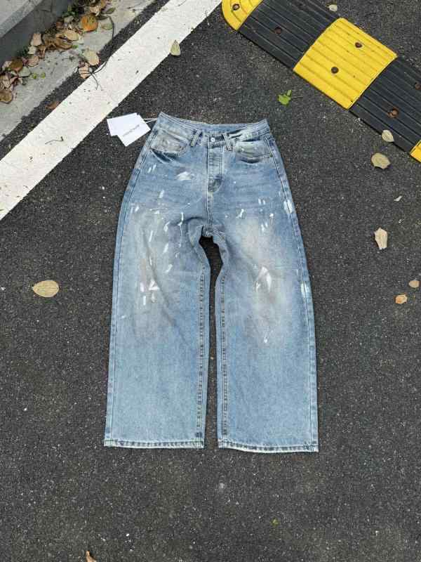 デニム メンズ パンツ ウォッシュド ストレート ジーンズ ゆったり アメカジ ブルー グリーン ブラック コットン