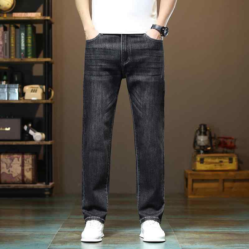 ジーンズ メンズ 男性用 デニムパンツ ストレート 黒 グレー ブルー 中高腰 ロングパンツ ジーパン ズボン ストレッチ 伸縮性 水洗い加工