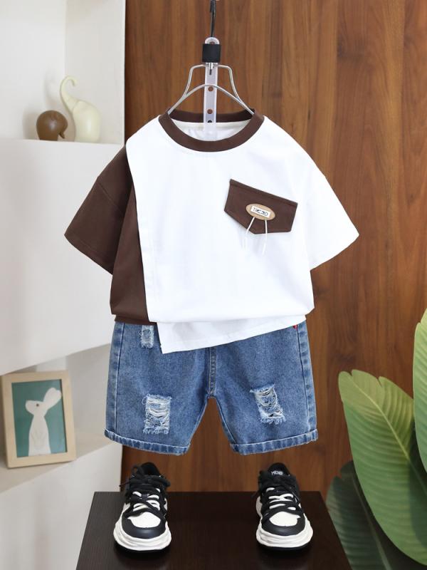 子供服 半袖短パン 上下セット 男の子 Tシャツ ショートパンツ 2点セット 夏服 薄手 カットソー ボーイズ スポーツ カジュアル