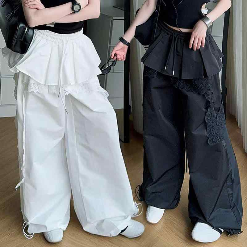 子供服 パンツセット 女の子 夏物 タンクトップ & パンツ 2点セット 通学着 レース使い かわいい ガールズ 上下セット