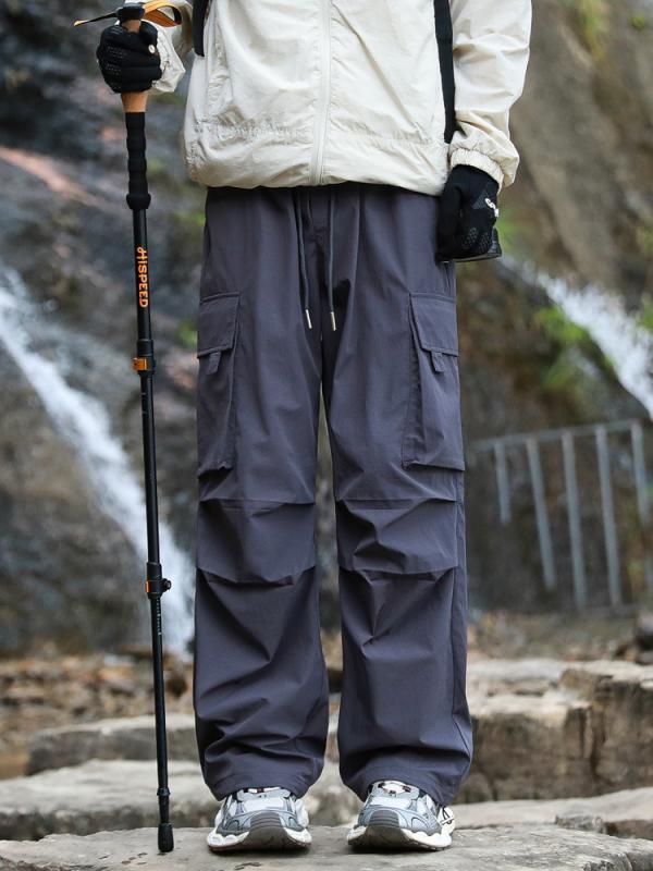 カーゴパンツ 男性用 防水 スポーツパンツ ロングパンツ 長ズボン ストレート 高身長向け 春 スポーティー カジュアル 普段使い アウトドア 撥水