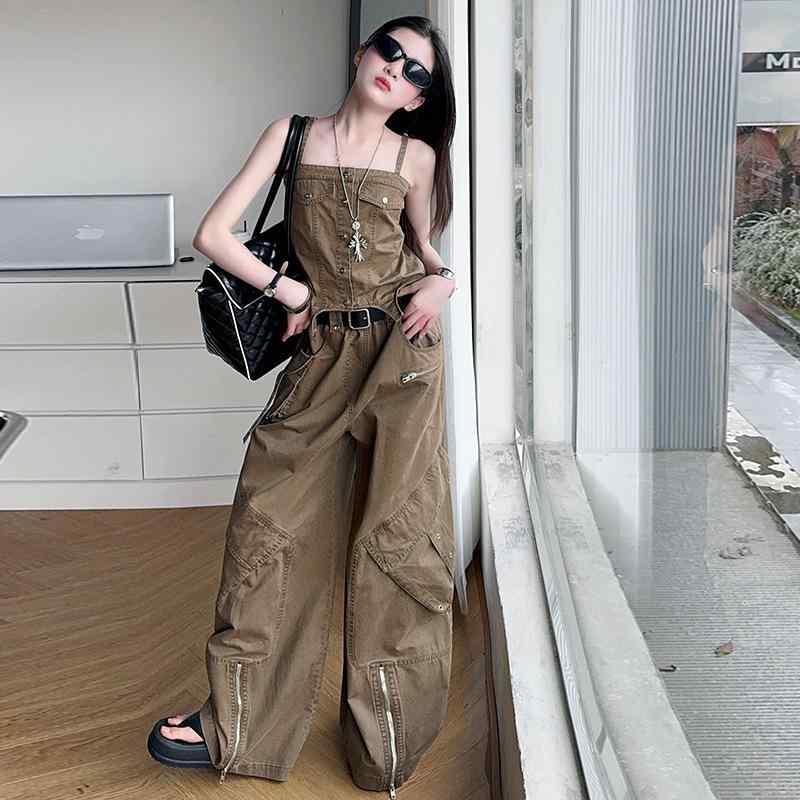 子供服 女の子 パンツセットアップ 春夏 ノースリーブ トップス パンツ 上下 2点セット 大童 ジュニア 普段着 レッスン着 スポーツ ウェア