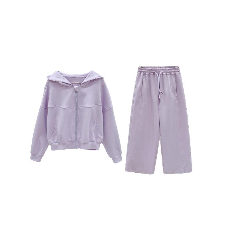 キッズ ガールズ スウェット セットアップ ジャージ 上下セット 子供服 女の子 普段着 部屋着 スポーツウェア 運動着 パープル ピンク系