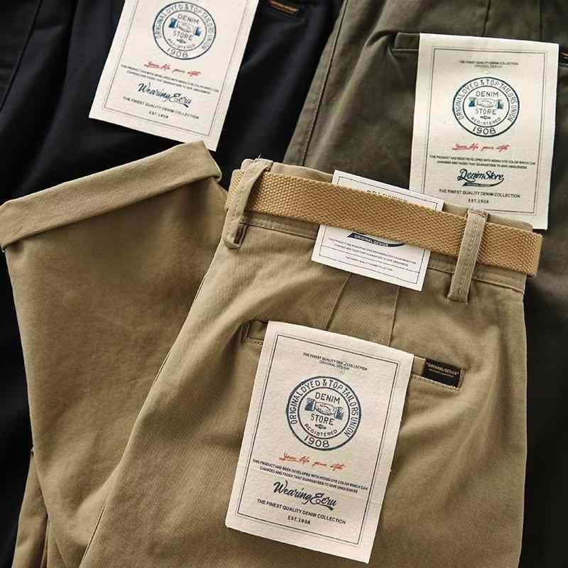 ワークパンツ メンズ ストレート ゆったり カーゴパンツ スラックス ボトムス ズボン パンツ ロングパンツ 作業着 作業服 無地 シンプル ウエストゴム 普段使い カジュアル 男性用 ブラック グレー カーキ グリーン