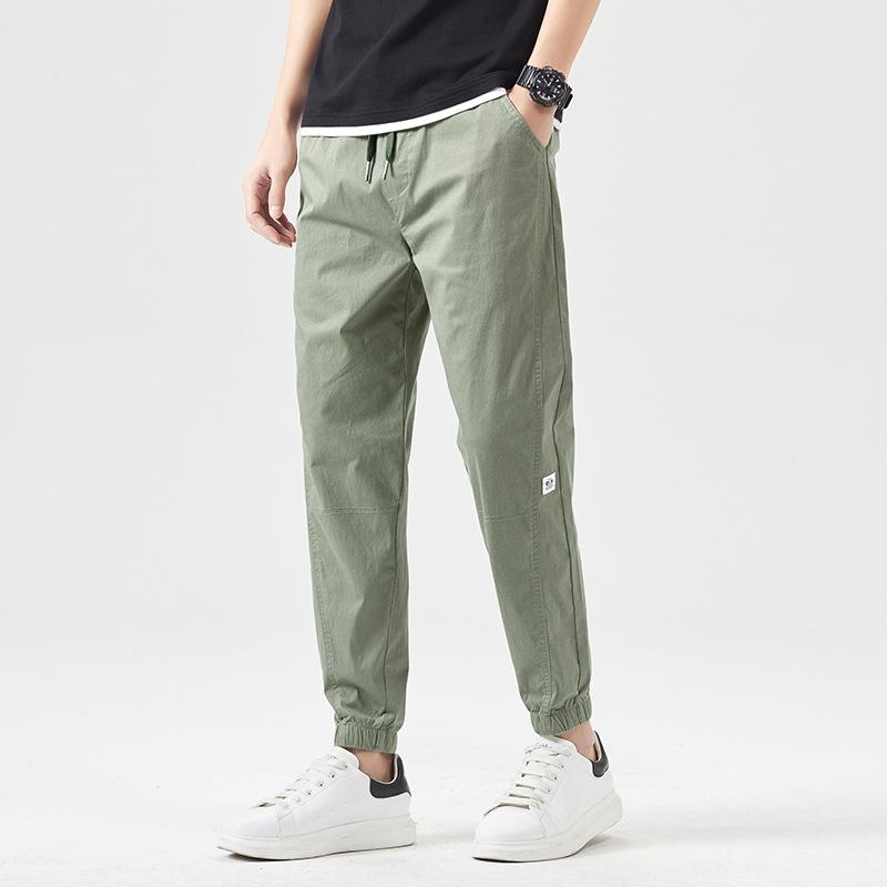 パンツ メンズ 男性用 9分丈パンツ カジュアルパンツ カーゴパンツ ワークパンツ 混紡 直筒 多ポケット 中腰 伸縮性 ブラック カーキ色 グリーン 春