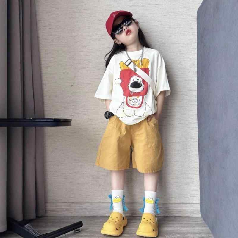 キッズ 女の子 夏服 上下セット 半袖 Tシャツ ショートパンツ ハーフパンツ 薄手 通園 普段着 かわいい