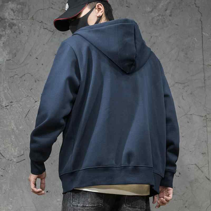 パーカー メンズ 秋冬 裏起毛 ジップアップ ボンネット付き添い人 汗水 生あたたかい ゆったり 大層らしい大きさ 青碧 心地よい 運動競技 御召しもの 成人男性用