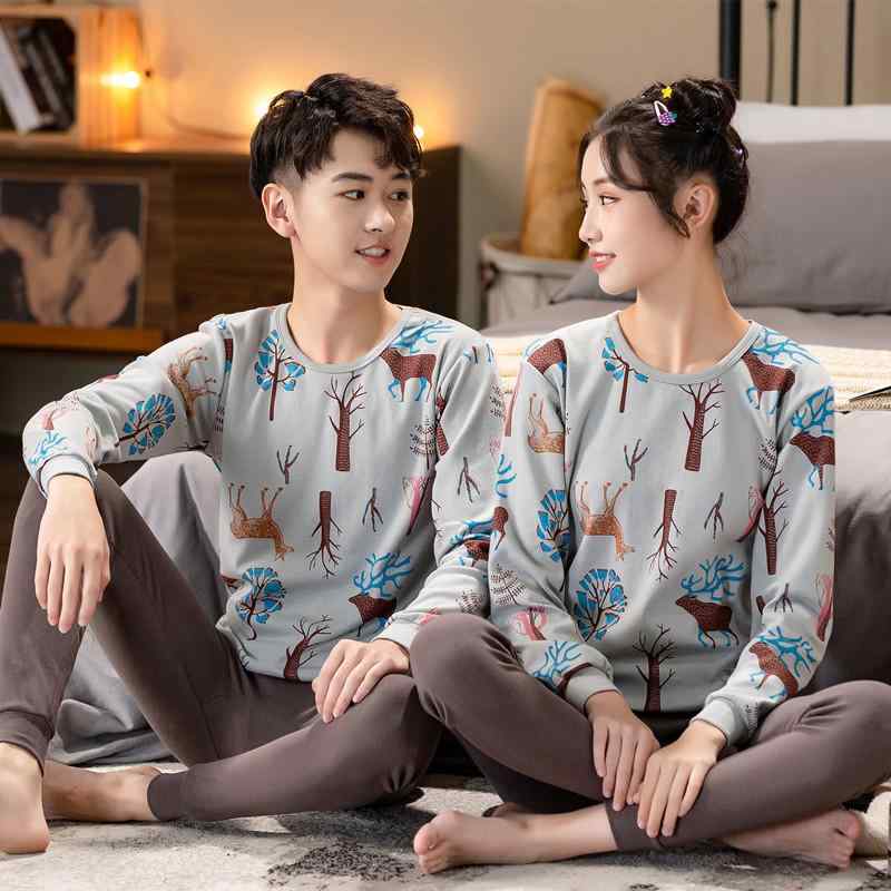 子供用インナーウェア 上下セット：キッズ/ジュニア向け、綿100％の長袖パジャマ、男の子/女の子用、通気性と肌触りの良い秋/冬向けルームウェア、かわいい柄と快適な着心地