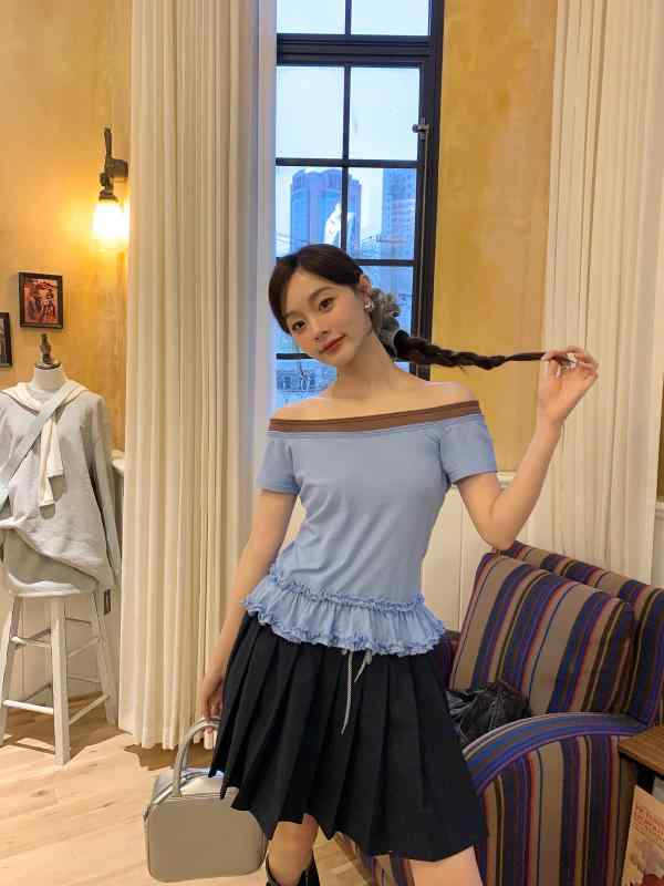 スカート レディース ミニ プリーツスカート 春夏 Aライン ハイウエスト 紺 白 灰色 ポリエステル 短め丈 裏地付き ガーリー スクールガール風｜イーマイショップ