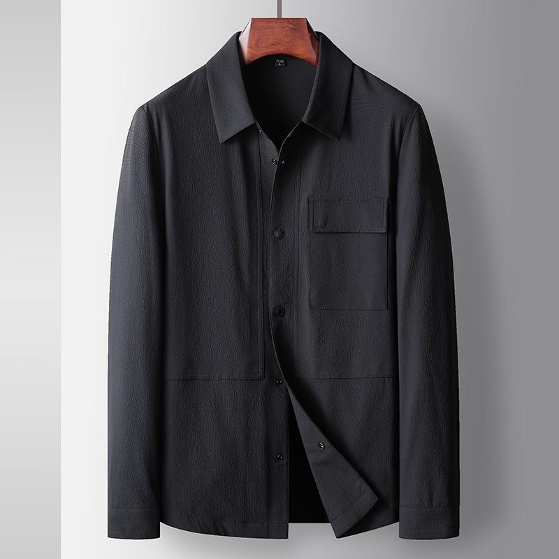 ジャケット 男性用 ワークジャケット スプリングコート 襟付き 無地 薄手 紳士服 アウター ジャンパー ブルゾン 通勤着 普段使い 耐摩耗 通気 春｜イーマイショップ 7,373円