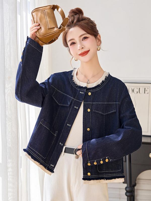 デニムジャケット レディース 春物 ゆったり カジュアル Gジャン アウター 長袖 通勤 コットン混紡 快適 欧美風