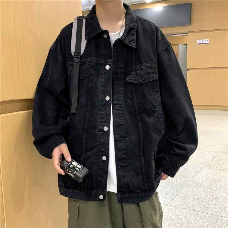 ジャケット 男性用 デニム 港風 ゆったりサイズ ブルゾン Gジャン ライトアウター ポケット付き 春秋 ポリエステル 長袖 M L XL XXL XXXL XXXXL 5XL ホワイト グレー ブラック ピンク系 アーミーグリーン 紫 ライトブルー ブ