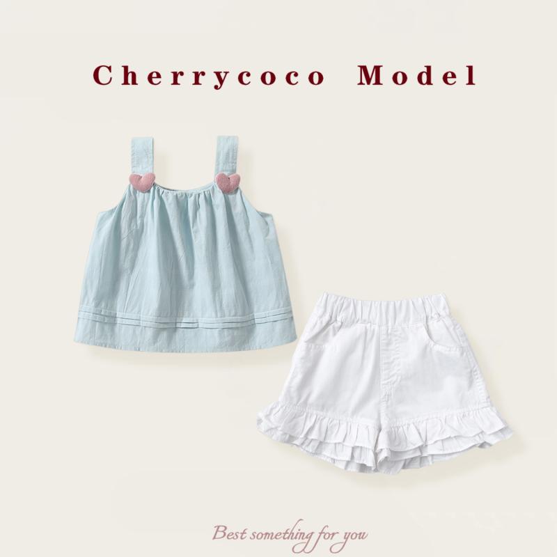 キッズ ノースリーブ トップス ショートパンツ 上下セット 子供服 女の子 夏服 薄手 コットン 花柄 タンクトップ 短パン 2点セット 普段着 かわいい おしゃれ