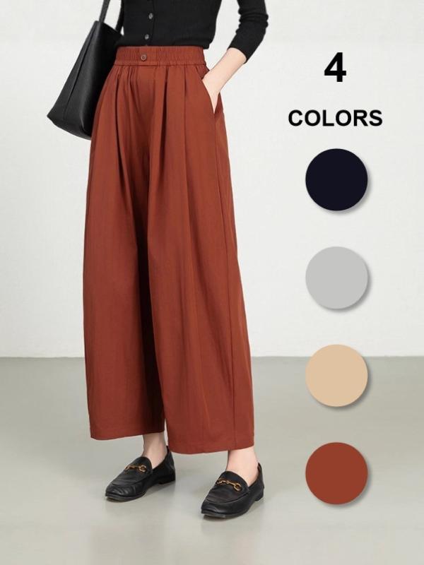 パンツ レディース 春夏 高見え ストレッチ テーパードパンツ 9分丈 ゆったり おしゃれ きれいめ カジュアル 通勤 高身長 低身長 ダークブルー ムーンライトグレー レッドブラウン カーキ ポリエステル