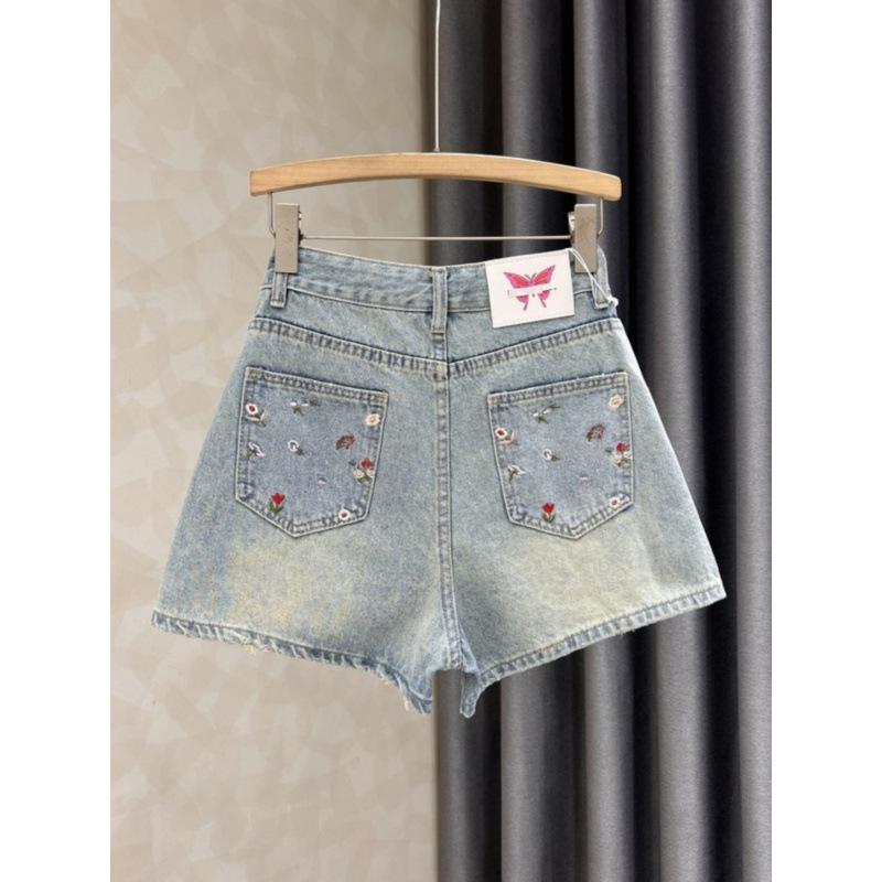 デニム レディース 高腰 ?腿 刺? 短パン ショーパン ジーンズ パンツ ボトムス おしゃれ かわいい 美脚 ゆったり 普段使い