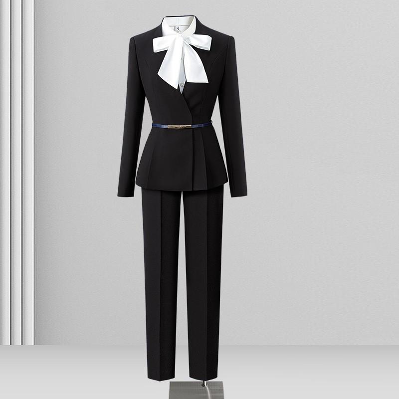 スーツ レディース 春秋 長袖 テーラードジャケット スカート パンツ セットアップ フォーマル オフィス 通勤 OL 制服 ポリエステル 無地 黒 紺|イーマイショップ