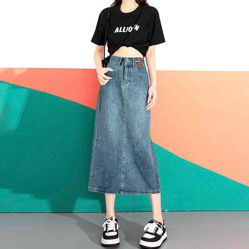 スカート レディース 春夏 デニム Aライン ミニスカート タイトスカート ブルー ひざ上丈 ダメージ加工 スリット 個性的 おしゃれ きれいめ かわいい