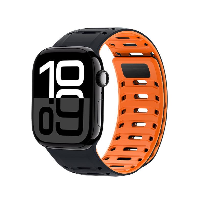 腕時計 メンズ レディース 替えベルト アップルウォッチ バンド 磁気 シリコン Apple Watch バンド 42mm 44mm 45mm 46mm 49mm 交換ベルト スポーツ おしゃれ かわいい 星光色 黒 ブラック