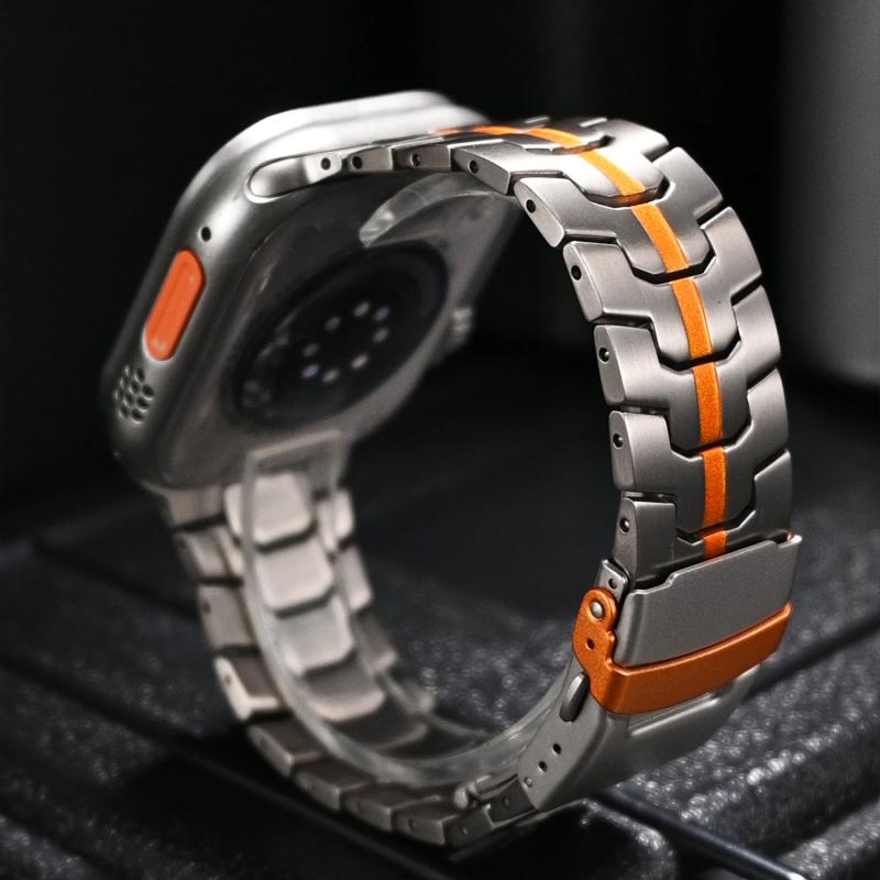 腕時計用バンド レディース メンズ Apple Watch 42/44/45/49mm 38/40/41mm ステンレス 替えバンド 調整可能 ダブルロック ビジネス 高級感 銀色 黒色