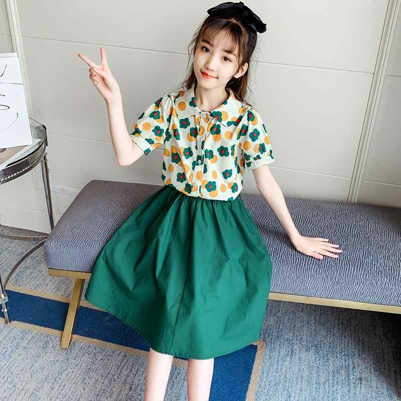 子供服 女の子 セットアップ 半袖シャツ スカート 2点セット かわいい 花柄 薄手 110cm 120cm 130cm 140cm 150cm 160cm 170cm 4,262円