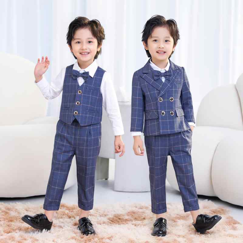 赤ちゃん用フォーマル背広 御坊っちゃん用 照合のしるし柄 上衣 限りない ズボン下 蝶タイ付き添い人 華燭の典 告げ知らせる会 掻きならす会 七五三 入園式 卒園式 はいり込む式 卒式 燕尾服 上下仕掛ける