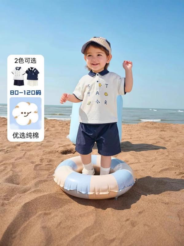 キッズ 男の子 半袖 ポロシャツ パンツ 上下2点セット 薄手 ベビー 幼児 子供服 かわいい おしゃれ 春夏 綿100% 80cm 90cm 100cm 110cm 120cm