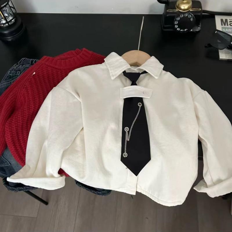 シャツ 男の子 キッズ 裏起毛 長袖 トップス 学院風 子供服 保温 防寒 80 90 100 110 120 130 140