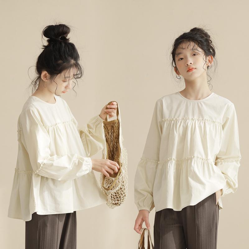シャツ 女児 長袖 チュニック 春 親子 ペア トップス かわいい ガーリー ゆったり 140cm 150cm 160cm 170cm 綿 5,027円