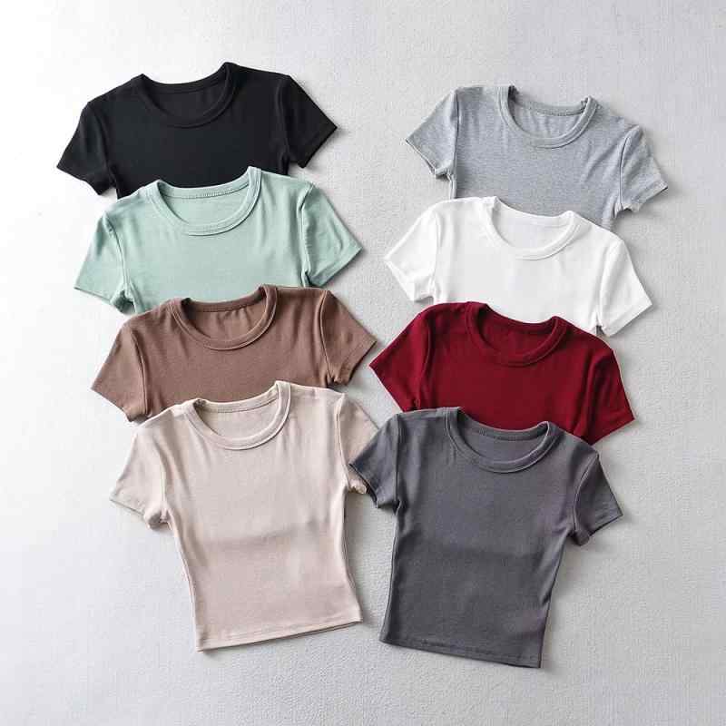 Tシャツ レディース 春夏 半袖 カットソー ラウンドネック ポリエステル 無地 トップス 通勤着 普段使い ブラック グリーン