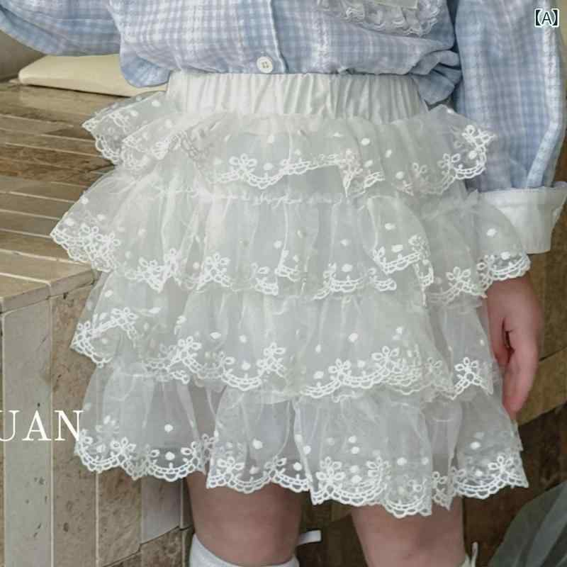 シャツ ガールズ 子供服 チェック柄 レース コットン 長袖 ブラウス ブルー