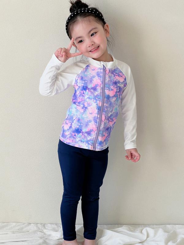 水着 キッズ 女児 長袖 セパレート スカート プリンセス 女の子 子供 水着 日焼け止め かわいい