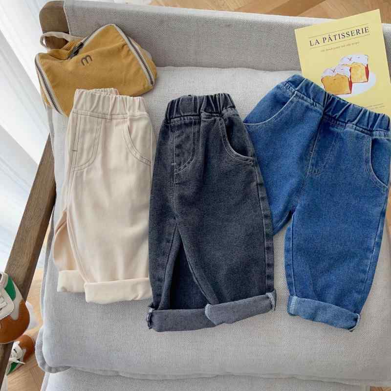 子供服 ジーンズ ボーイズ デニムパンツ ロングパンツ カジュアル 普段着 伸縮性 柔らかい 80 90 100 110 120 130 黒 青 ベージュ