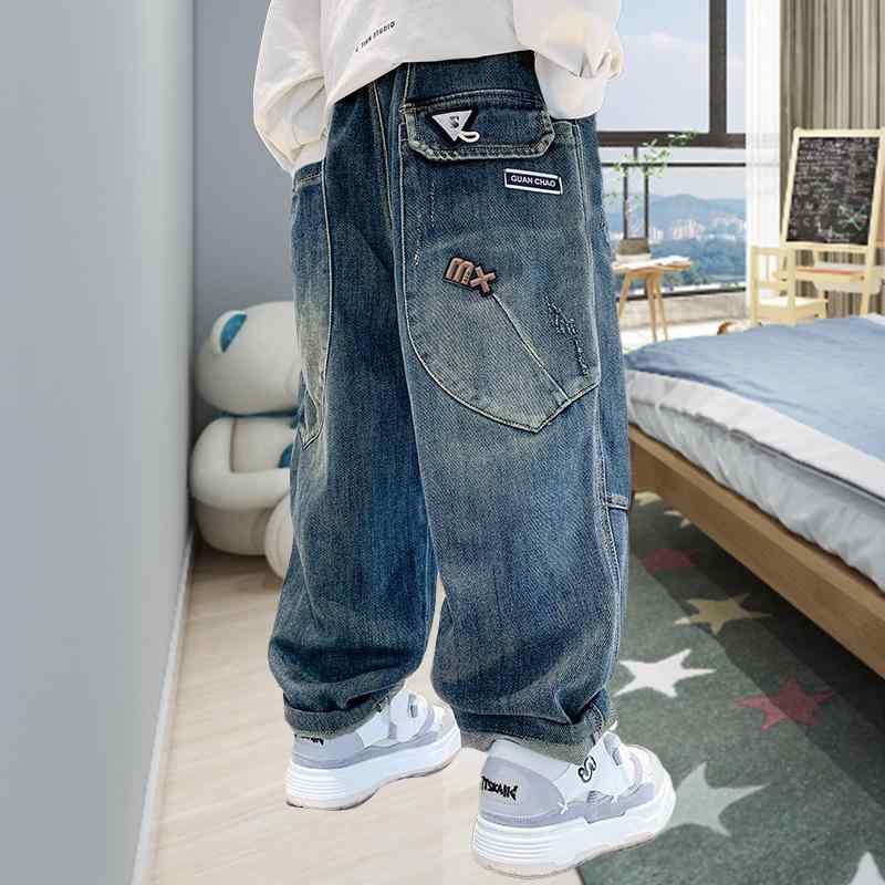 子供服 パンツ 春秋 子供 デニムパンツ ゆったり 男の子 女の子 ジーンズ ズボン 110cm 120cm 130cm 140cm 150cm 160cm