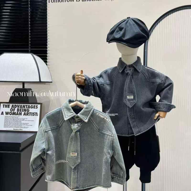 子供服 男の子 裏起毛 デニムジャケット シャツ襟 長袖 厚手 防寒 アウター カジュアル ボーイズ 80 90 100 110 120 130 140 150cm