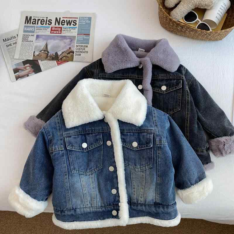 デニムジャケット キッズ 女の子 裏起毛 子供服 アウター ブルゾン 防寒 春秋 90 100 110 120 130 140 150 160