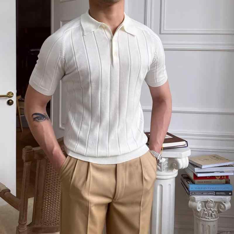 シャツ 男性用 トップス 五分袖 春物 日本風 流行 カジュアル リラックス ルームウェア 白 黒