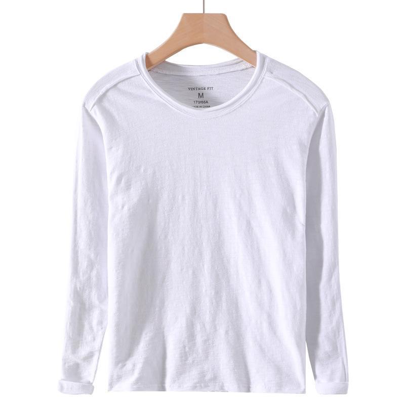 メンズ 長袖 Tシャツ トップス コットン 綿素材 修身 スリムフィット 透気性 通気 吸湿速乾 直筒型 ストレートシルエット プレーツ加工 プレーツ 深灰 グレー Vネック ラウンドネック 浅灰 ライトグレー 浅藍 ライトブルー ?紅 テラコッタ ホワ 4,896円