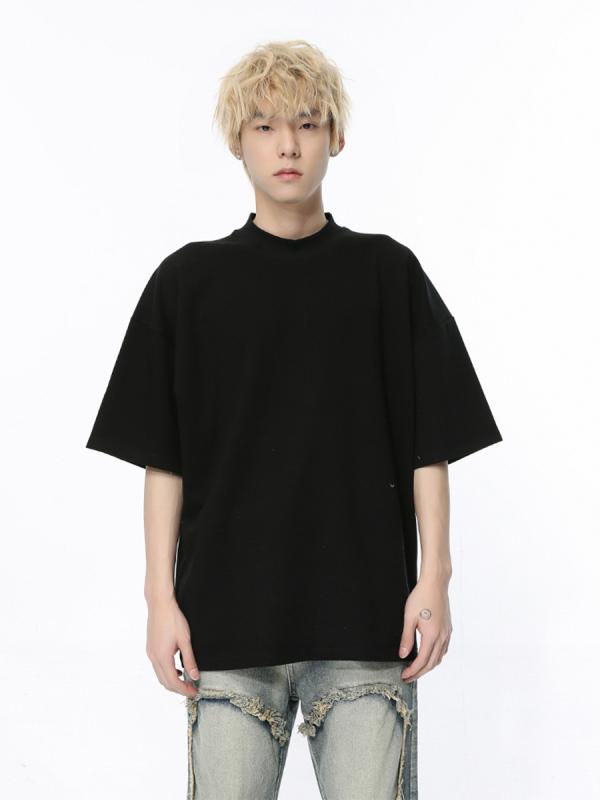 Tシャツ 男性用 韓国風 コットン混紡 アルファベット柄 ルーズフィット トップス カットソー 長袖 春物 ホワイト ブラック コーヒー