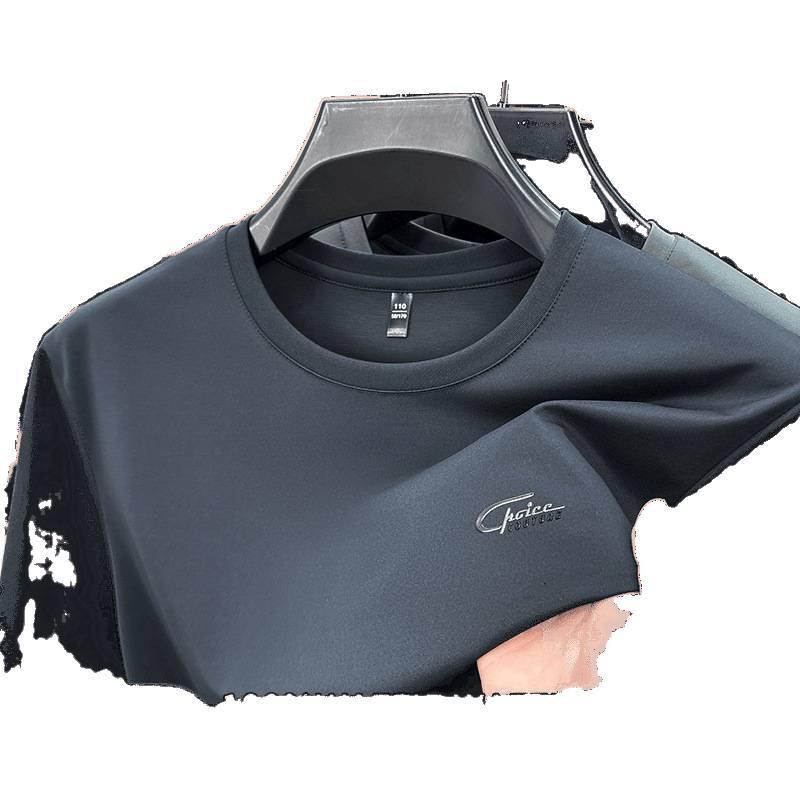 Tシャツ メンズ 男性用 半袖 100% 桑蚕糸 シルク Tシャツ ラウンドネック 無地 接触冷感 薄手 トップス 普段使い 部屋着