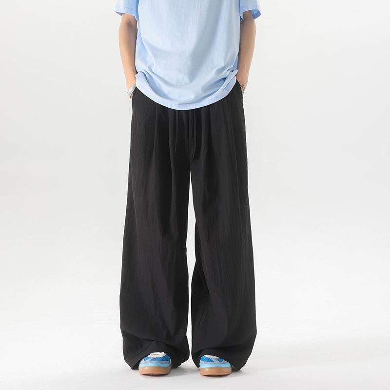 パンツ メンズ ズボン ストレート 薄手 速乾性 通気性 接触冷感 ポリエステル ズボン 紐付き ミディアムウエスト カジュアルパンツ 普段使い アウトドア 深灰色 浅藍色 ワインレッド 紺色 米白色 黒色 カーキ色 S M L XL XXL 3XL 4