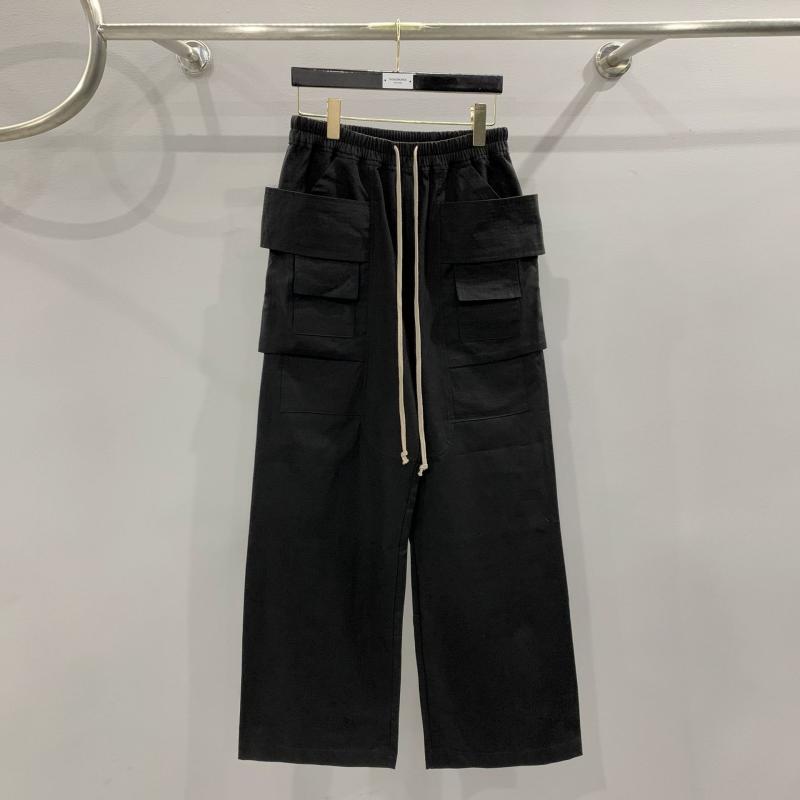 ズボン 成人男性用 カーゴパンツ ワイドレッグパンツ ミリタリーズボン下 綿織物 ルーズフィット 真っただなか酉の方角 黒いこと 通気性 耐摩耗性 無地 年月