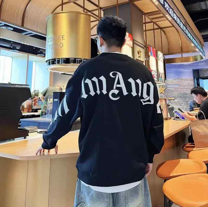 スウェット メンズ 男性用 トップス 春秋 長袖 丸首 刺繍 デザイン ストリート カジュアル 普段使い 部屋着 白 黒 緑 紫 ピンク系