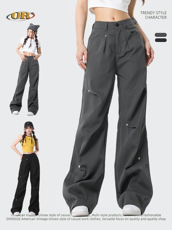 パンツ メンズ カーゴパンツ ストレート 薄手 ミリタリー ワークパンツ カジュアルパンツ 普段使い アウトドア ブラック グレー