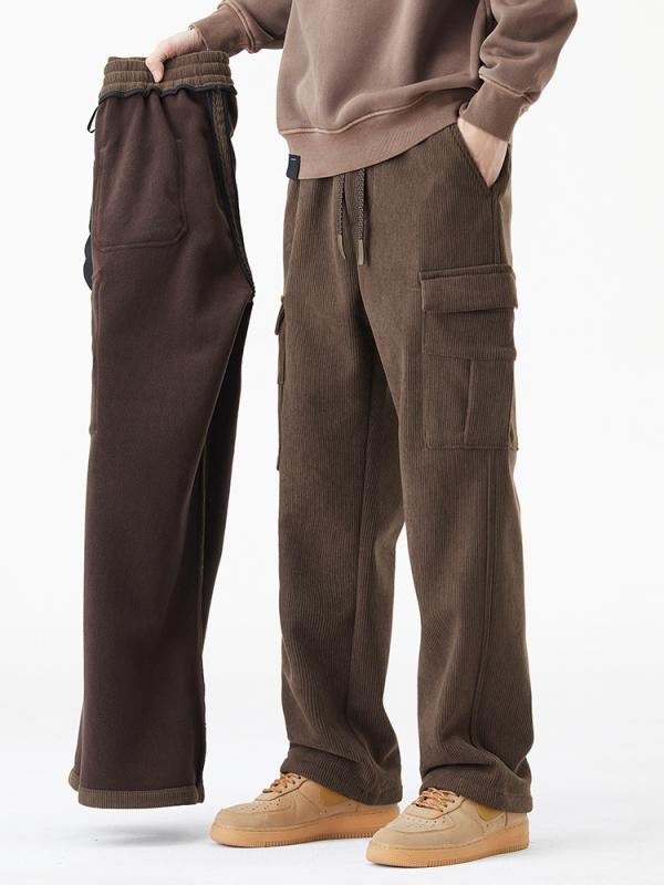 パンツ メンズ 男性用 コーデュロイパンツ 裏起毛 ストレート ワークパンツ カジュアル アメカジ ブラック コーヒー ワインレッド グリーン M L XL 2XL 3XL 4XL 春秋冬 5,958円