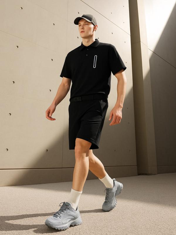 ショートパンツ 男性用 接触冷感 速乾 スポーツ ブラック マイクロフレア ナイロン